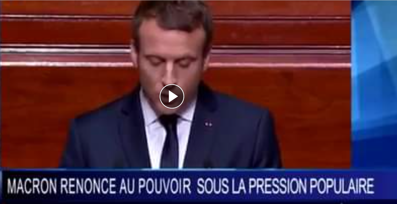 Attention cette vidéo de la démission dEmmanuel Macron date de 2016