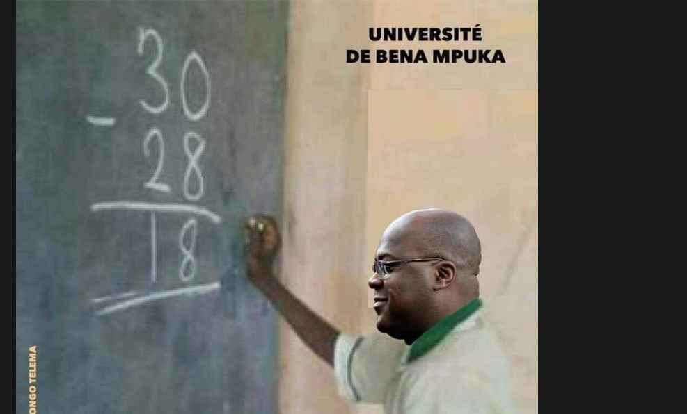 Attention Cette Photo Montrant Le Pr Sident De La Rdc F Lix Tshisekedi Devant Un Tableau Est