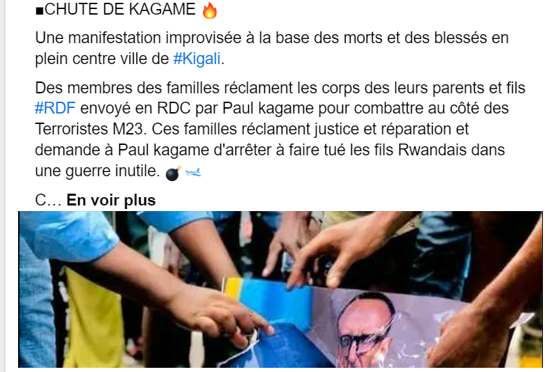 Attention Cette Image Montrant Le Sabotage De La Photo De Paul Kagame